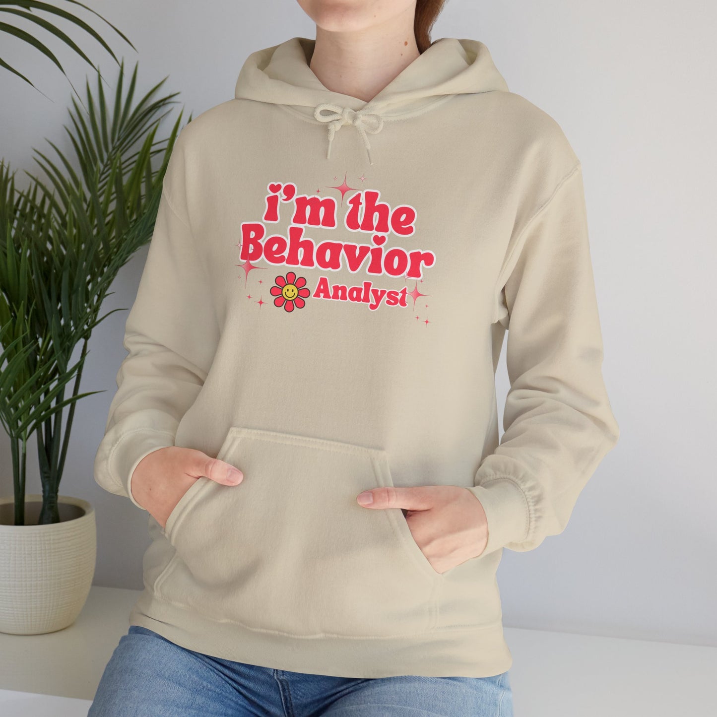 Behavior Analyst Hoodie — “I’m the Behavior Analyst” Retro Floral Design