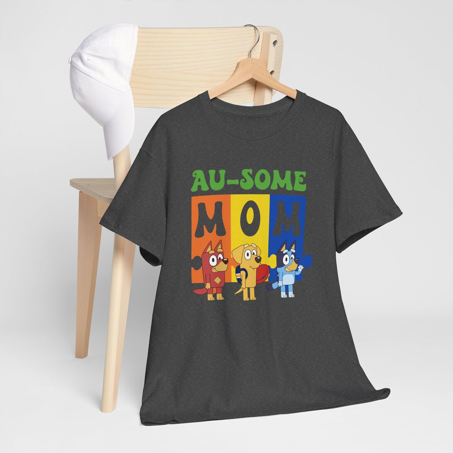 Au-some Mom T-Shirt – Colorful Cartoon Characters Mother’s Day Tee