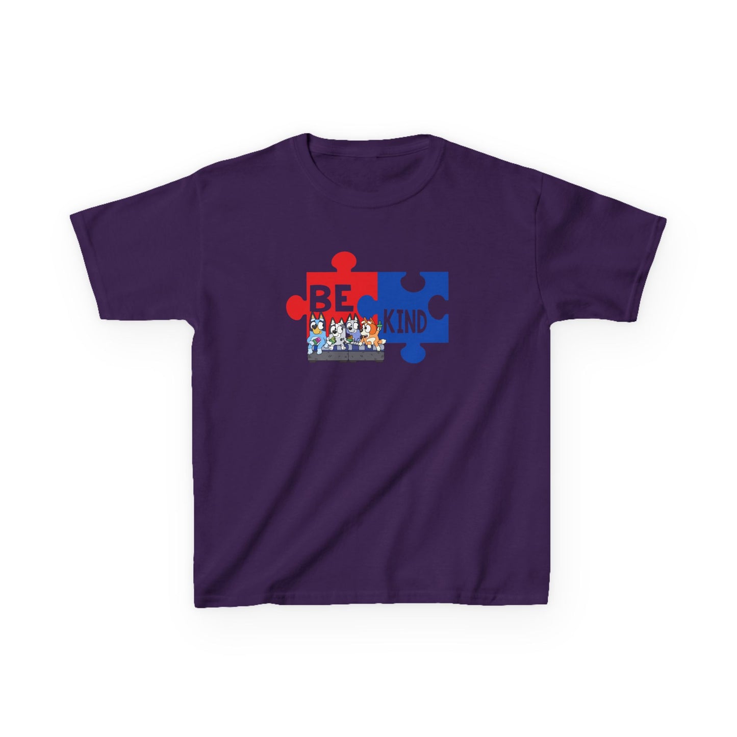 Kids T-Shirt — 'Be Kind' Puzzle Piece Autism Awareness Tee