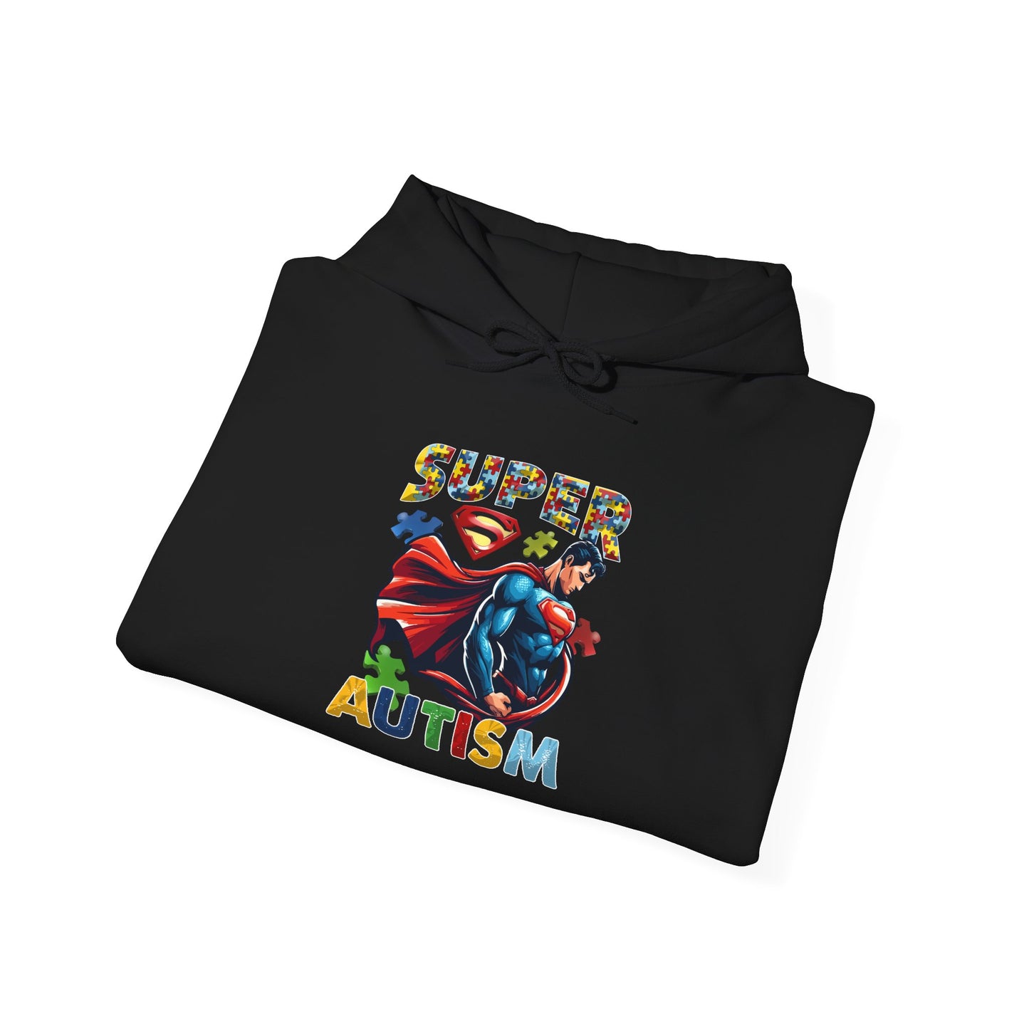 Autism Superhero Hoodie — "Super Autism" Colorful Awareness Pullover