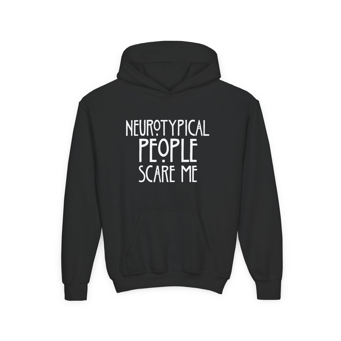 Youth Hoodie - "Neurotypical People Scare Me" Autism Awareness Pullover