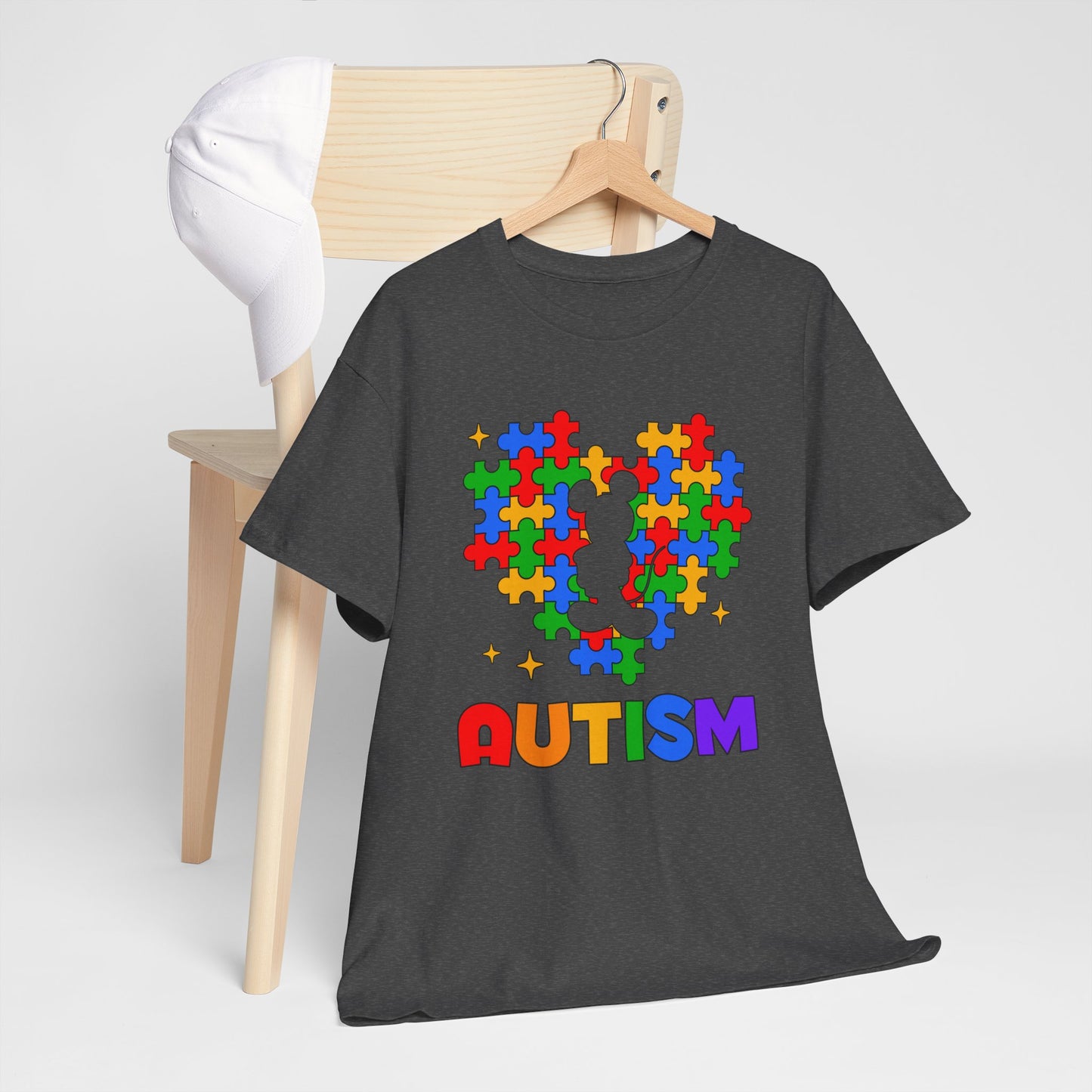 Autism Puzzle Heart T-Shirt — Colorful Support Tee