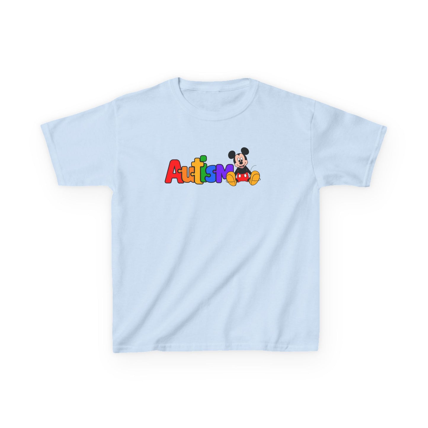Kids T-Shirt — Colorful 'Autism' Rainbow Design
