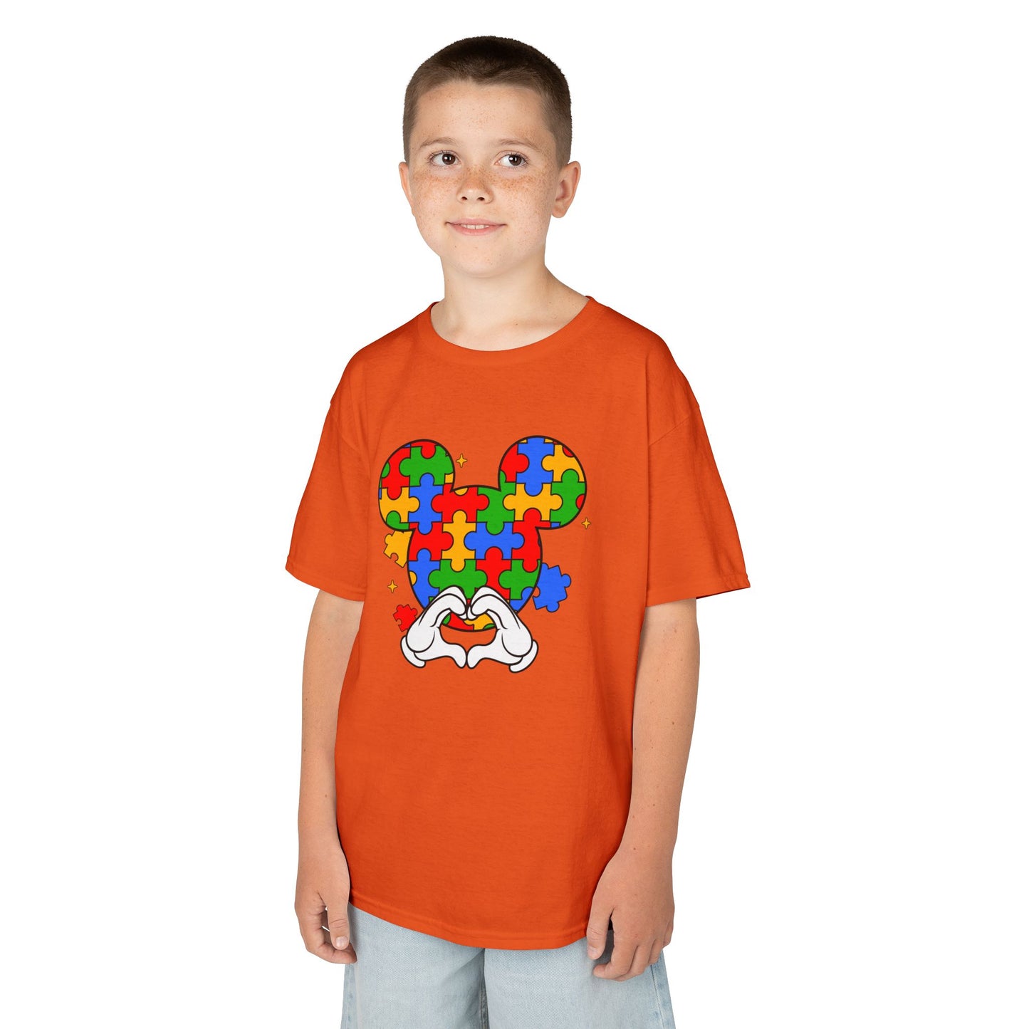 Kids Puzzle Mouse Autism Awareness T‑Shirt