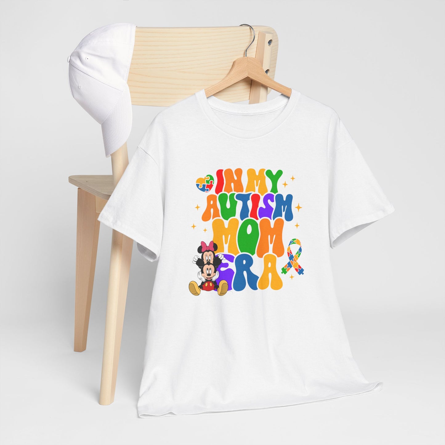 Autism Era Mom T-Shirt – Colorful Puzzle Heart Awareness Tee