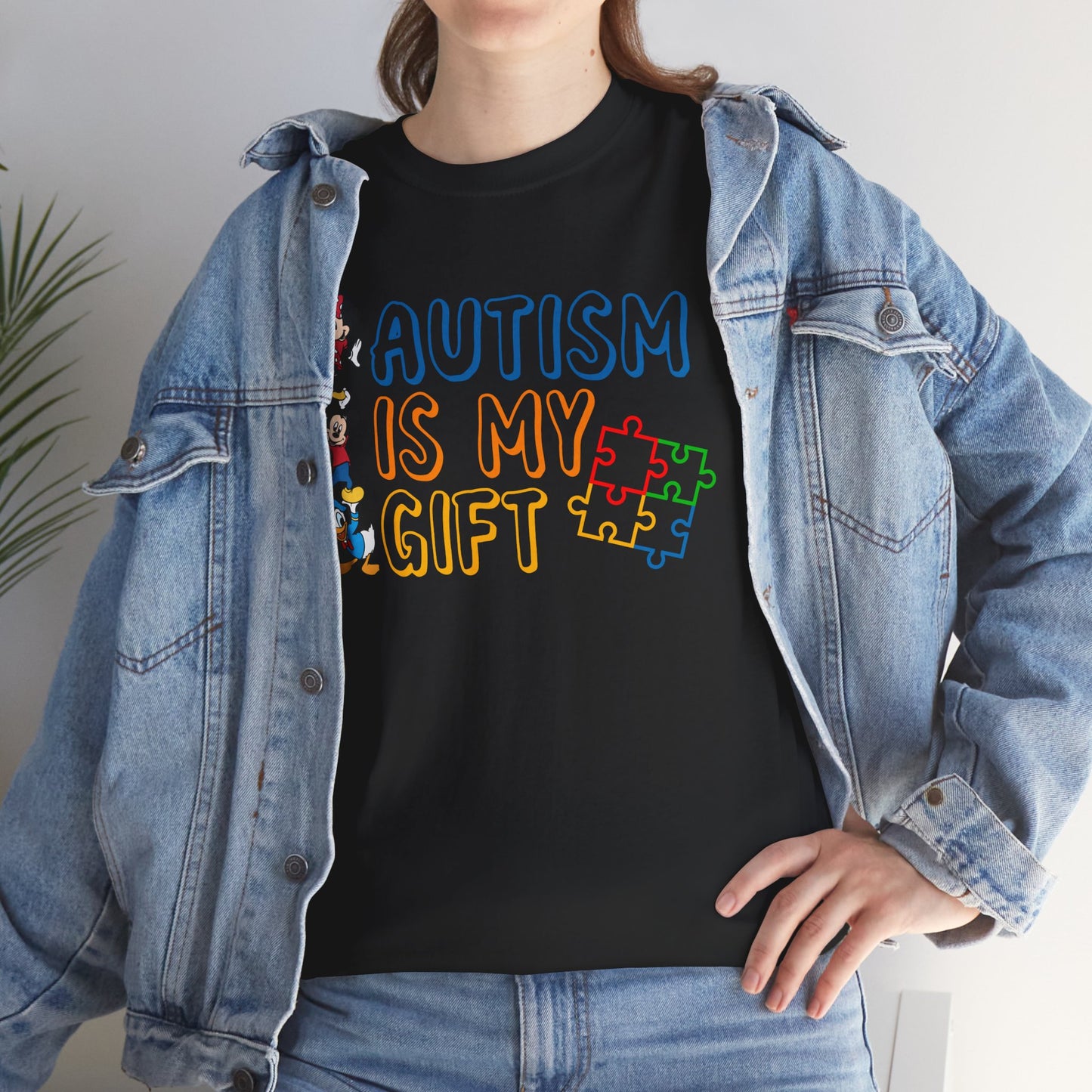Autism Is My Gift T-Shirt — Colorful Puzzle Piece Awareness Tee