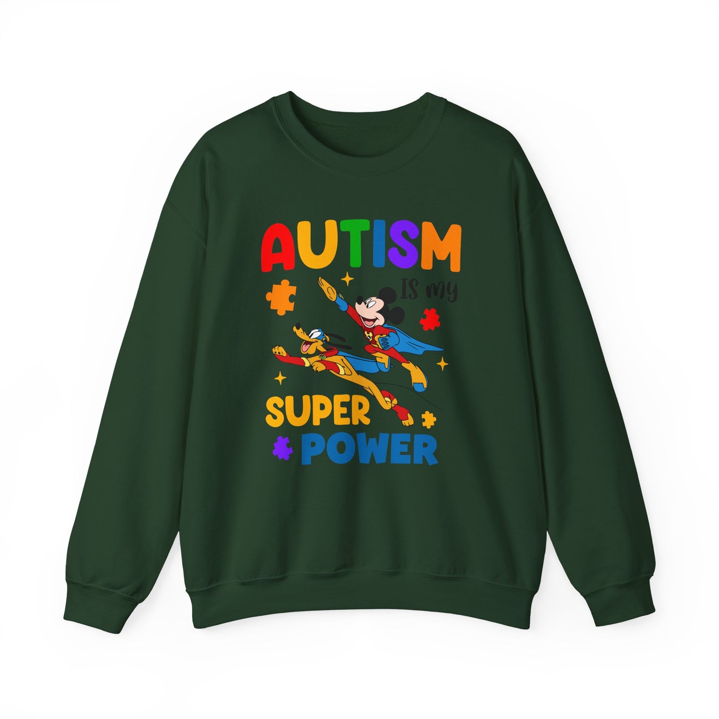Autism Is My Superpower Crewneck Sweatshirt