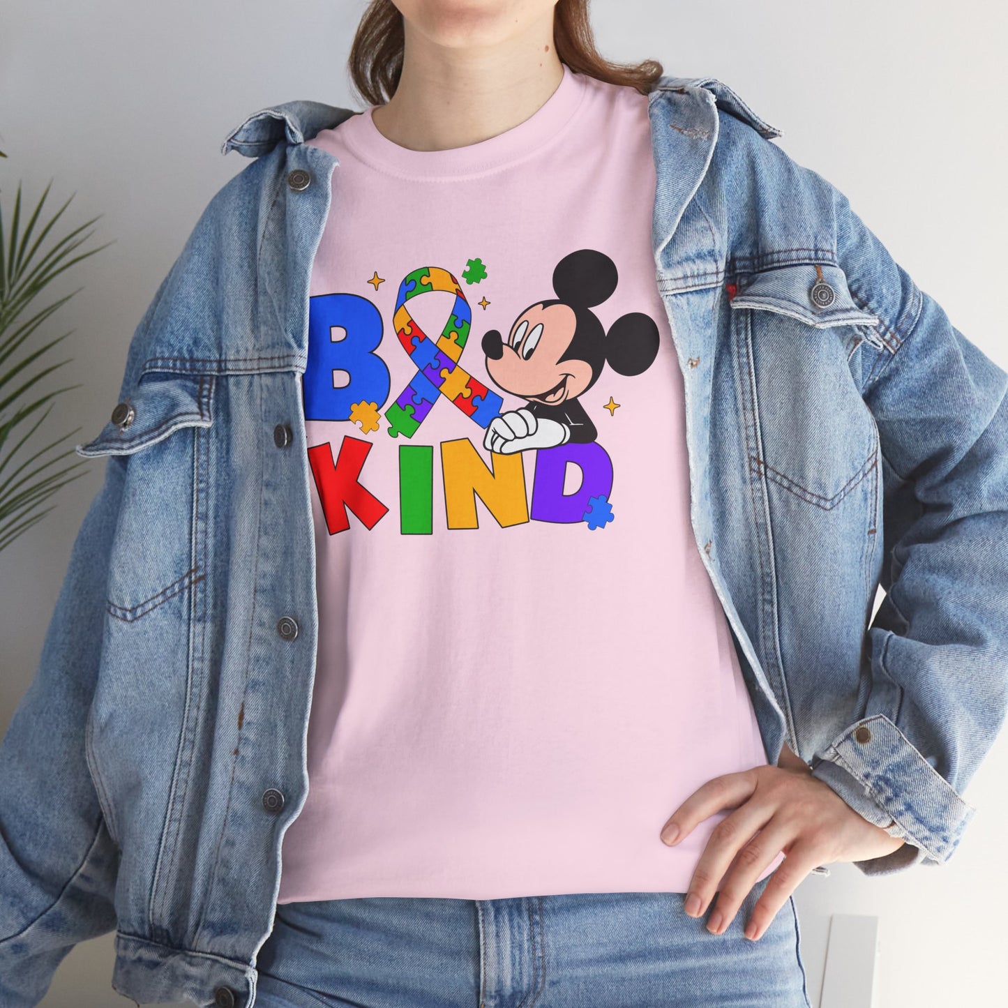 Be Kind Kids T‑Shirt — Colorful Ribbon & Character Graphic
