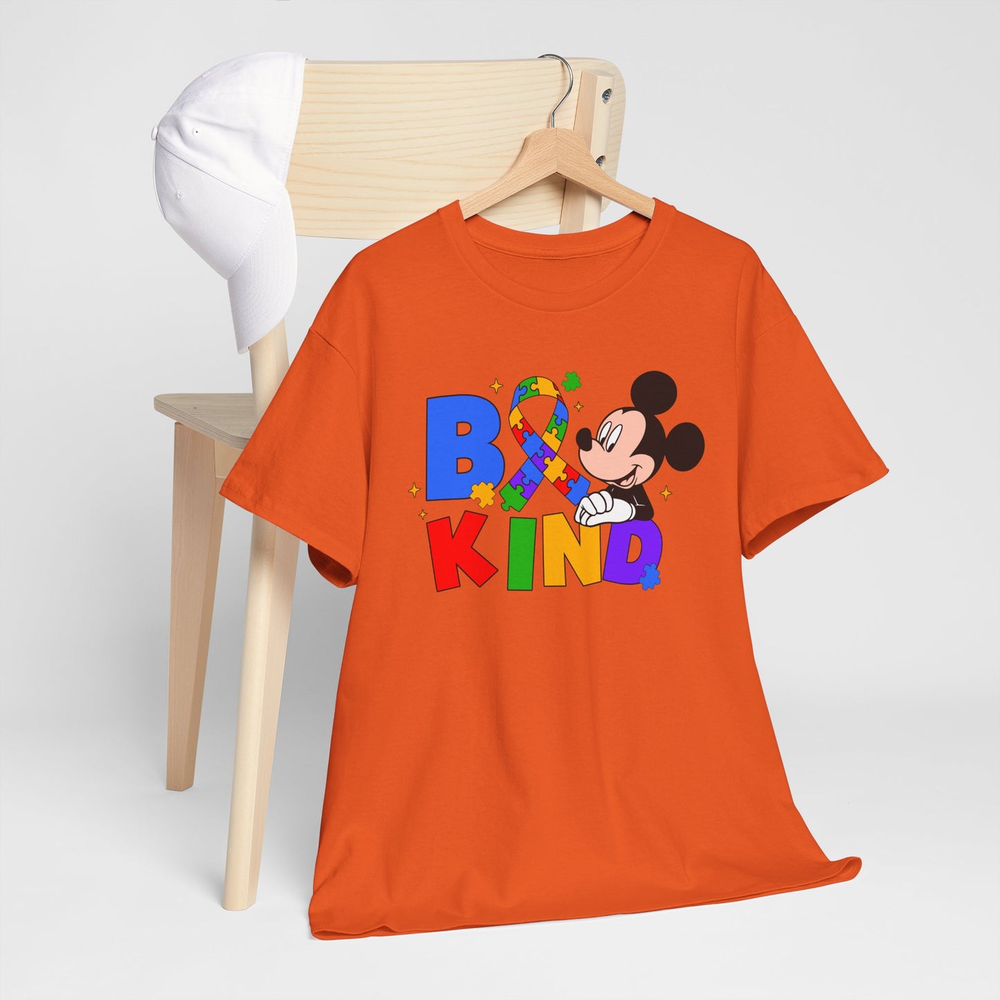 Be Kind Kids T‑Shirt — Colorful Ribbon & Character Graphic