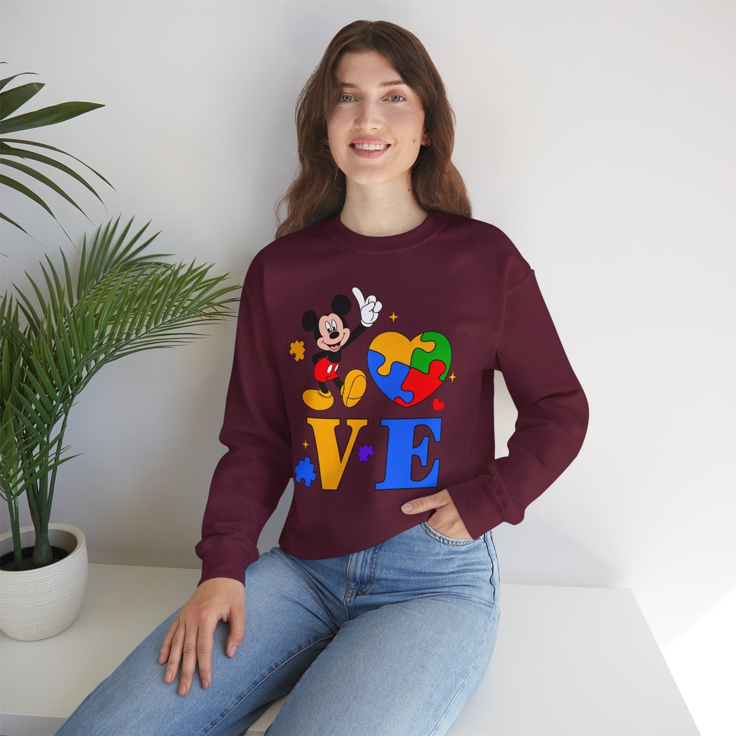 Mickey Puzzle Heart LOVE Sweatshirt