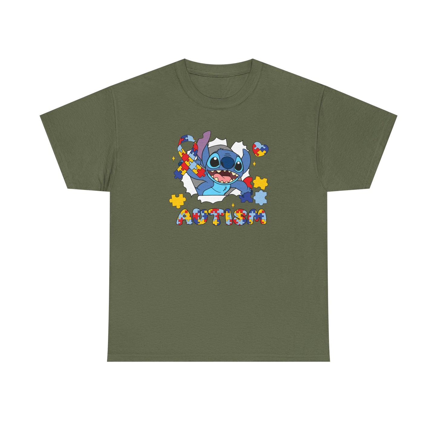 Stitch Autism Awareness T-Shirt — Puzzle Heart Design