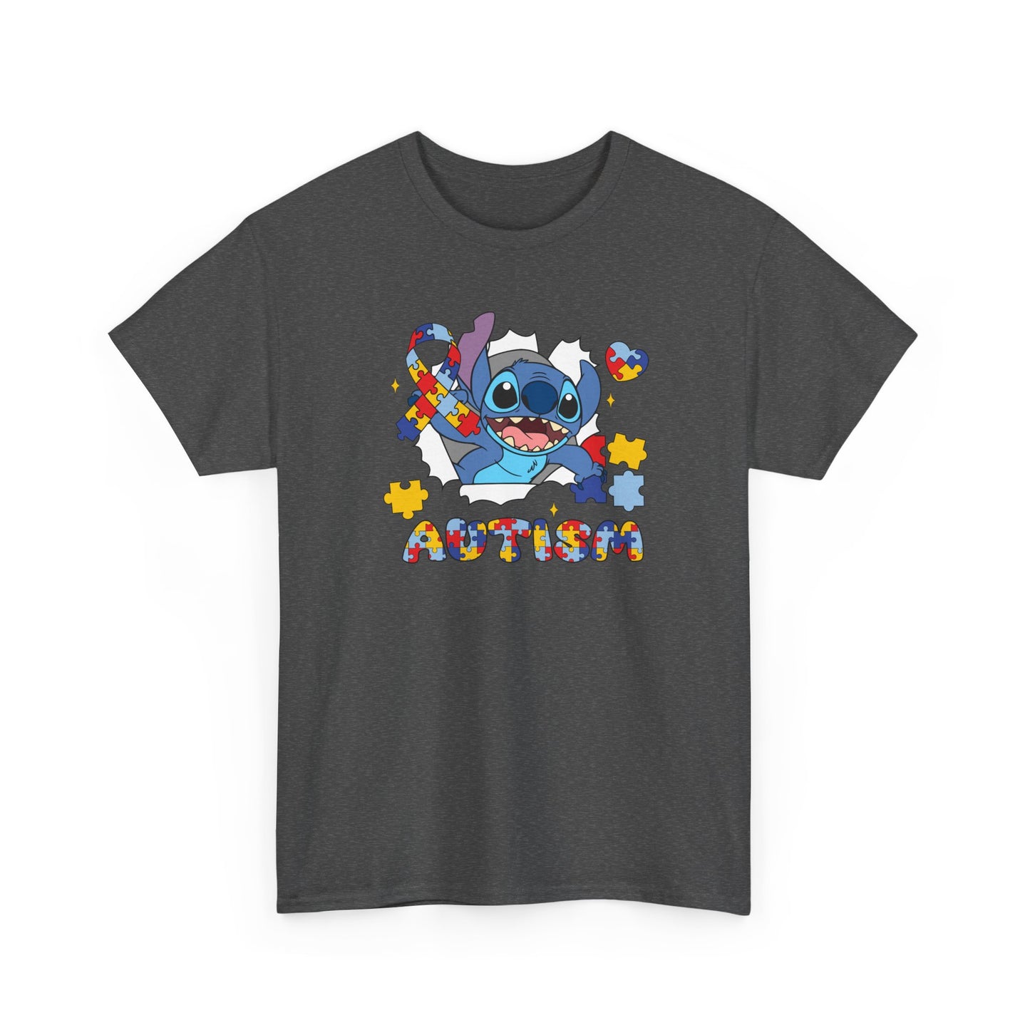 Stitch Autism Awareness T-Shirt — Puzzle Heart Design