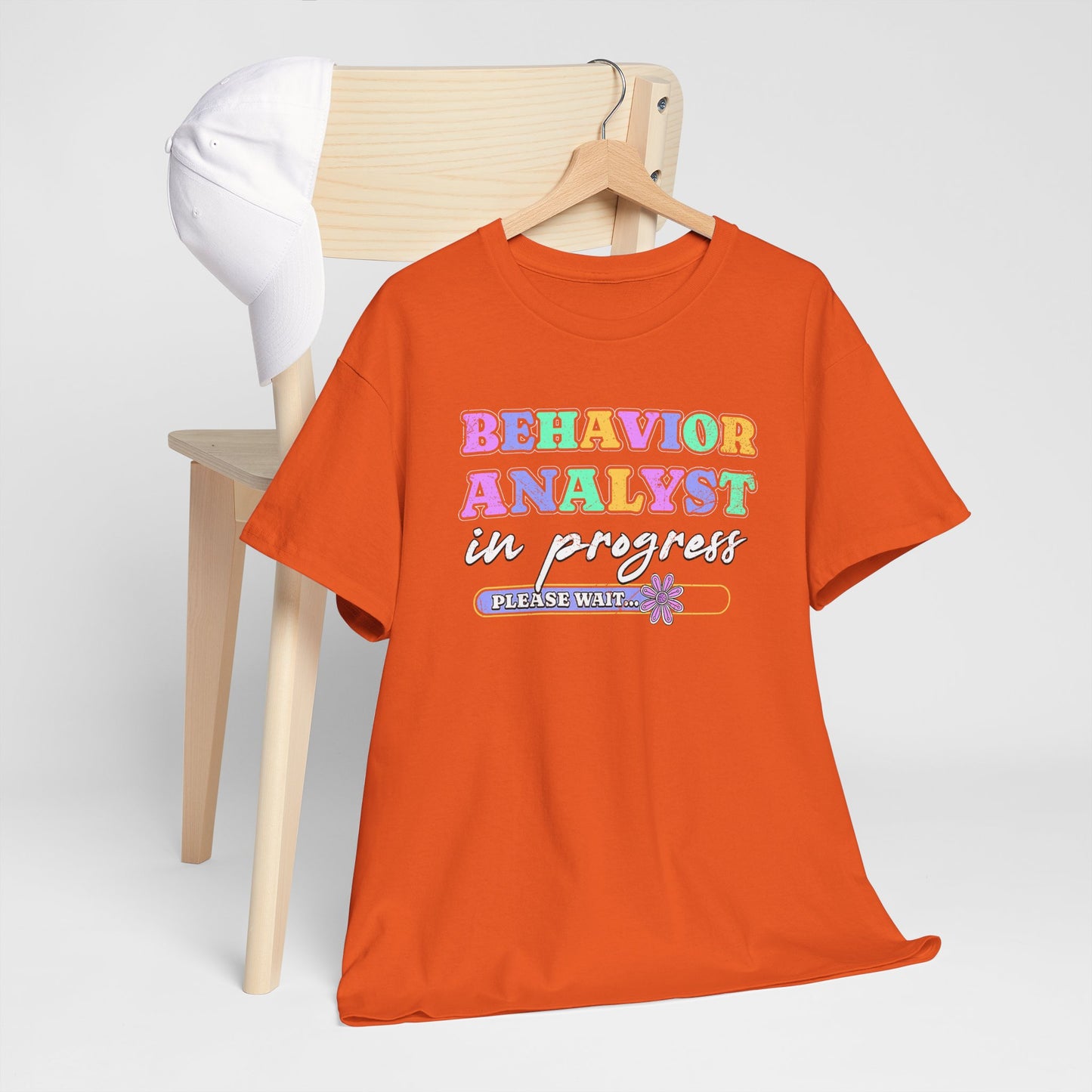 Behavior Analyst in Progress T-Shirt — Pastel Rainbow ABA Therapist Tee
