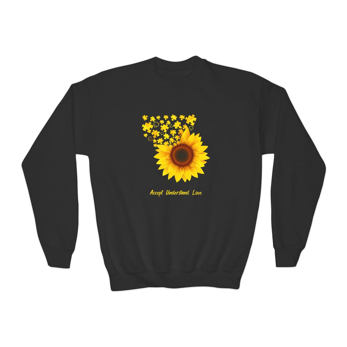 Sunflower Youth Crewneck Sweatshirt - Perfect for Spring and Everyday Wear
