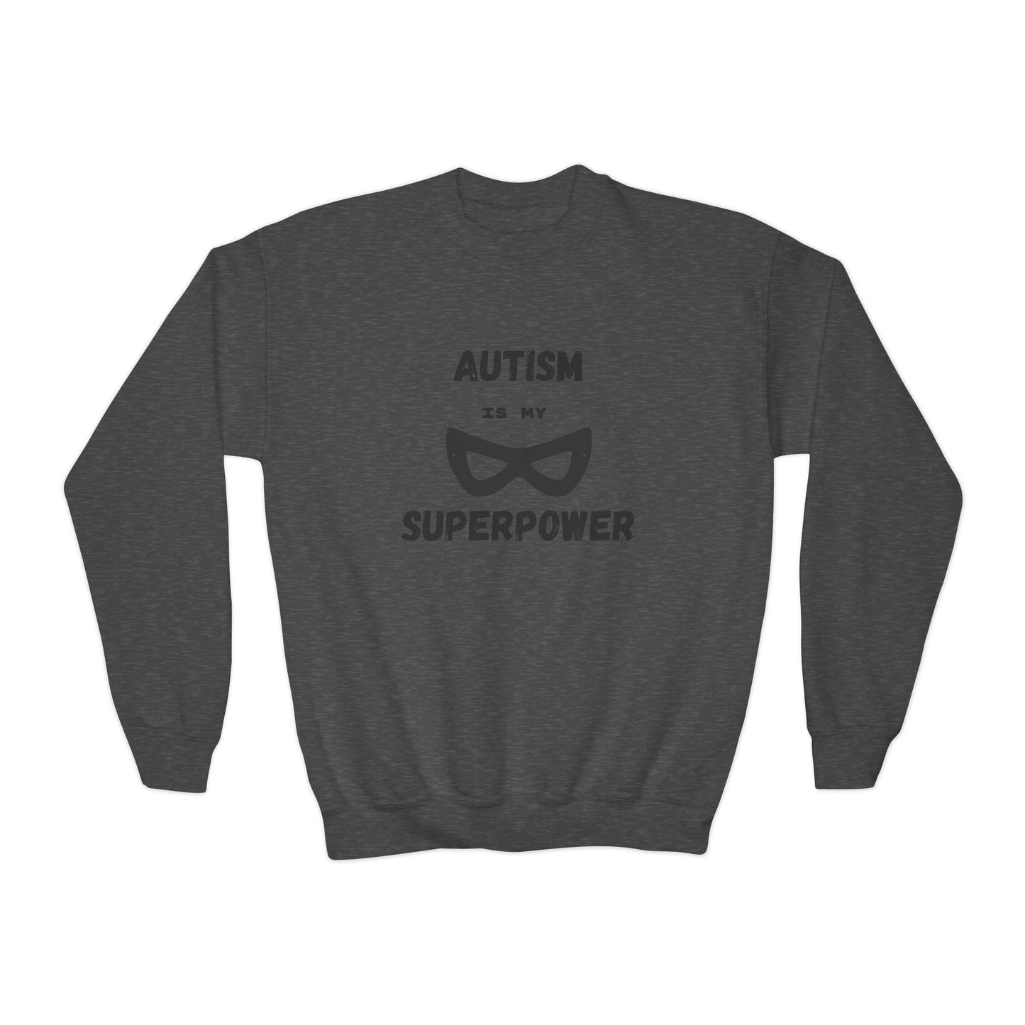 Autism Superpower Youth Crewneck Sweatshirt