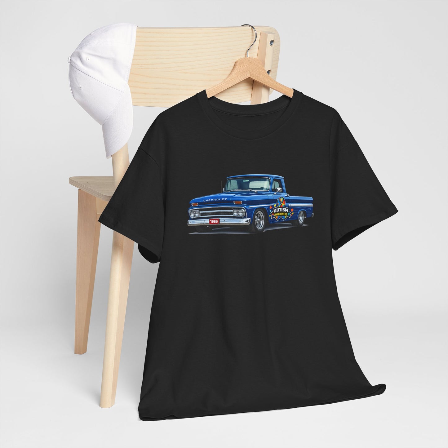 Classic Blue Pickup Truck T‑Shirt — Vintage Chevy C10 Graphic Tee
