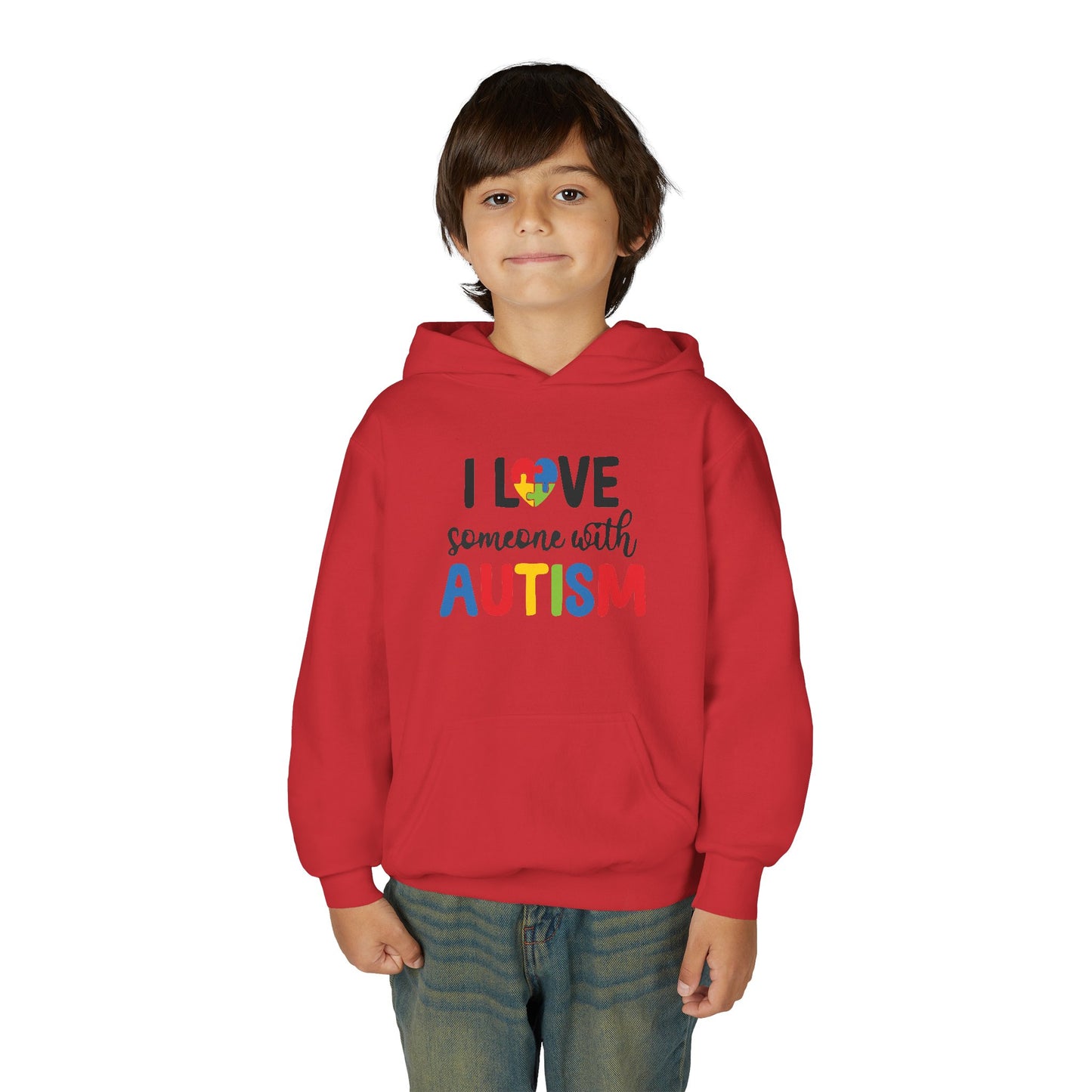 I Love You Puzzle Heart Hoodie for Youth