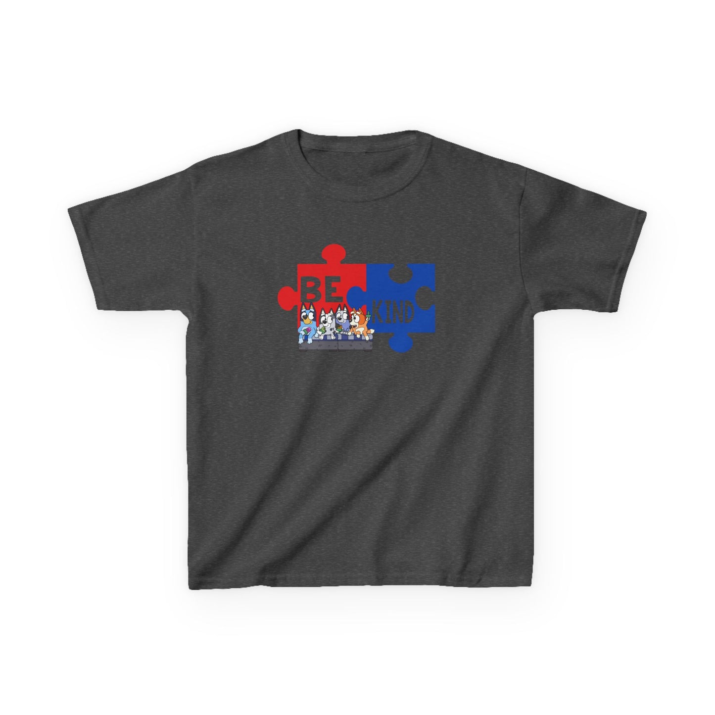 Kids T-Shirt — 'Be Kind' Puzzle Piece Autism Awareness Tee