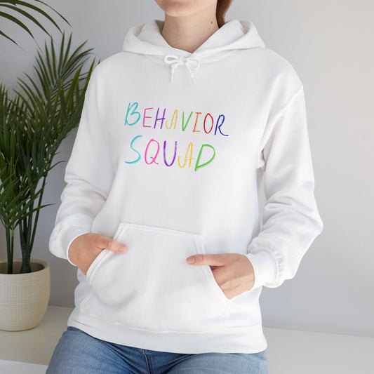 Behavior Squad Hoodie — Pastel Handwritten Teacher & Classroom Crew Pullover