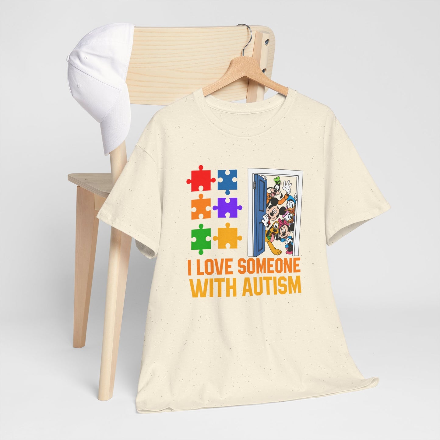 Autism Awareness T-Shirt – "I Love Someone With Autism" Puzzle Heart Tee