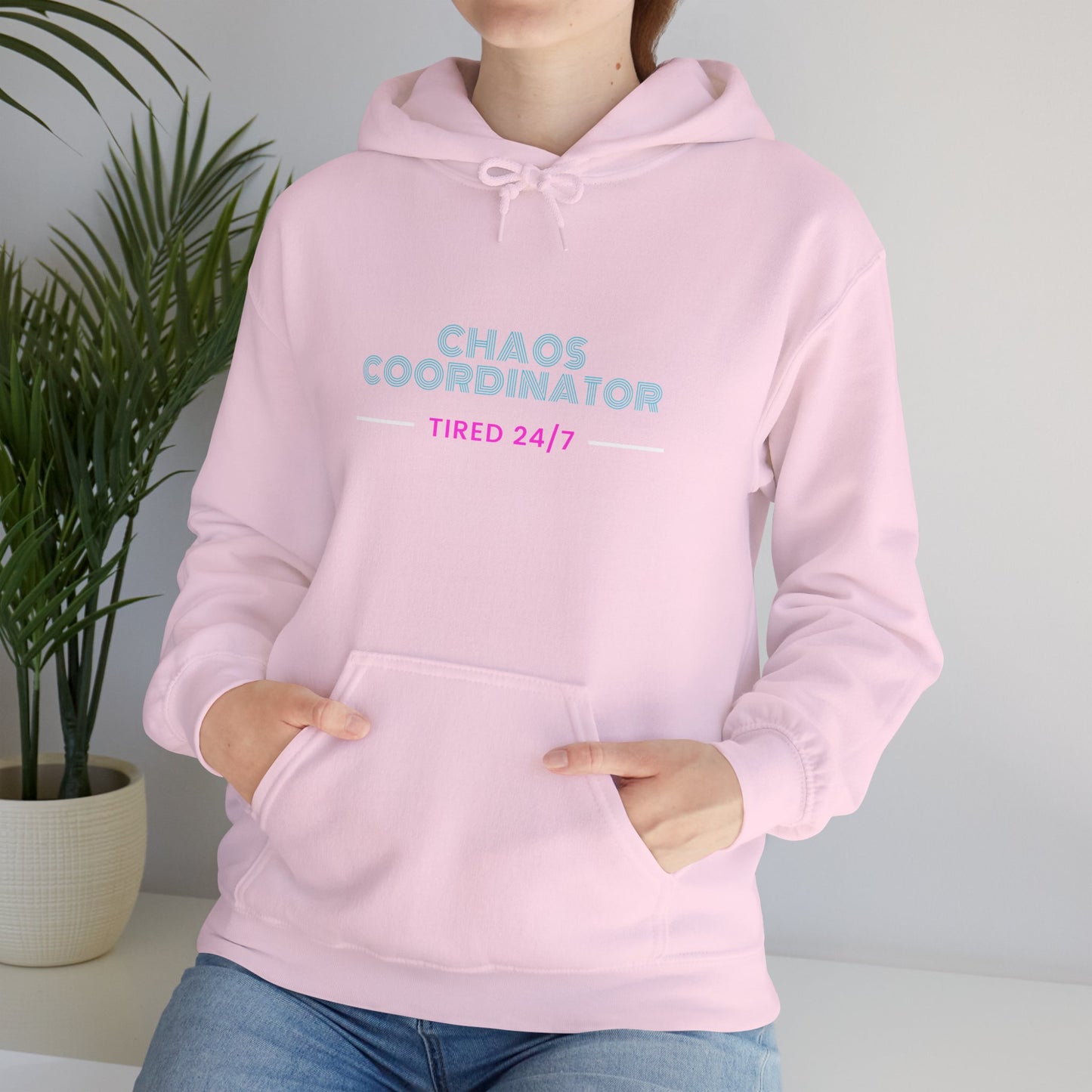 Chaos Coordinator Hoodie — Pastel 'Chaos Coordinator' Text Pullover