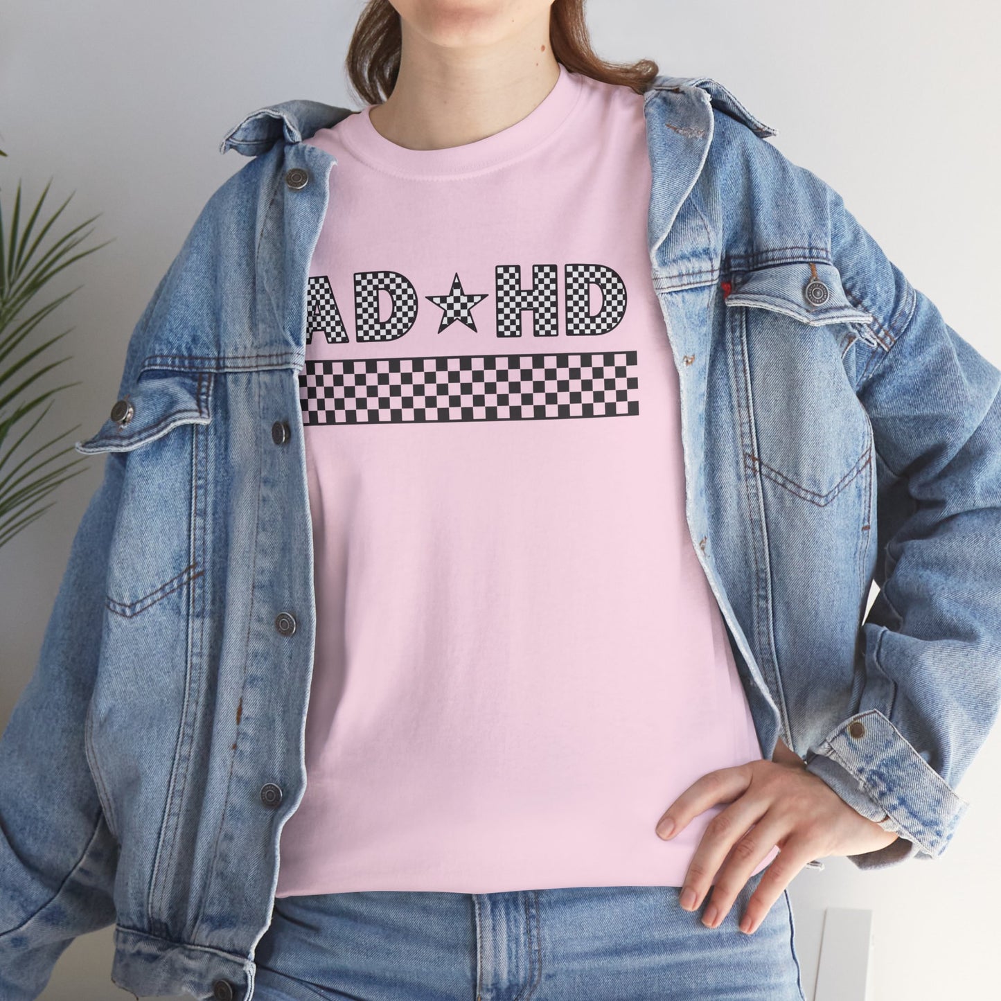 ADHD Vibes Unisex Heavy Cotton Tee - Comfortable Graphic Tee for Mental Health Awareness, Casual Wear, Gifts for Friends, Self-Care