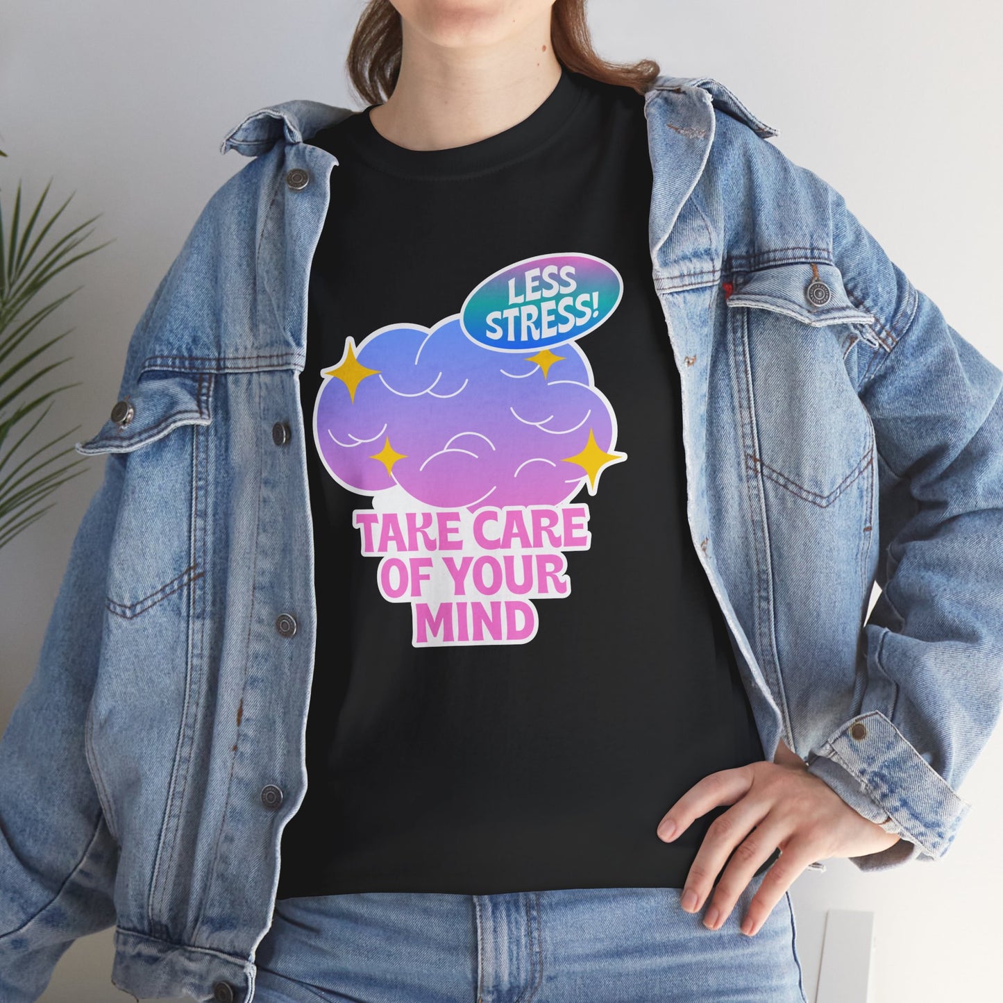 Stress Relief Unisex Cotton Tee - Take Care of Your Mind