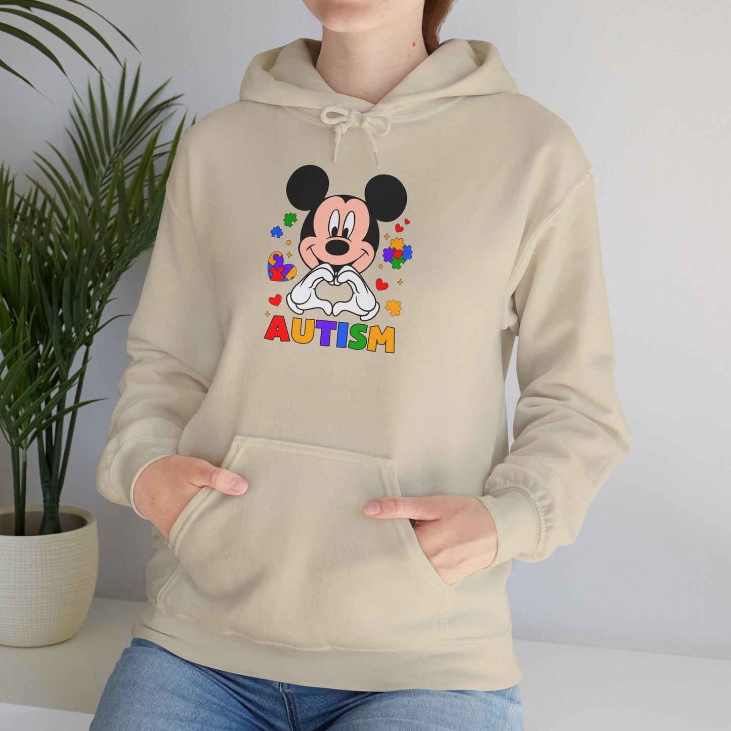 Autism Awareness Hoodie — Colorful Puzzle Heart Design