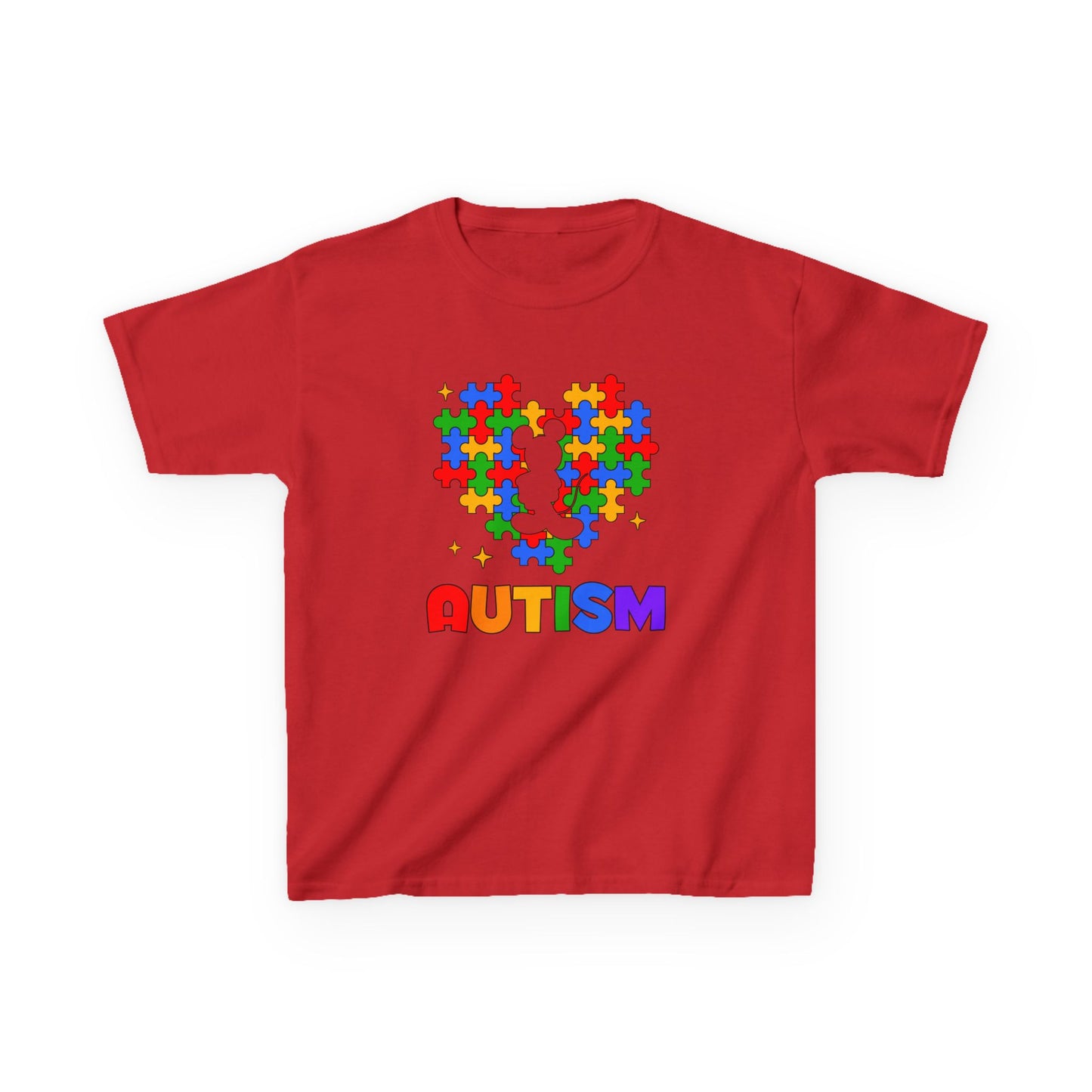 Kids Autism Puzzle-Heart T-Shirt — Colorful Awareness Tee