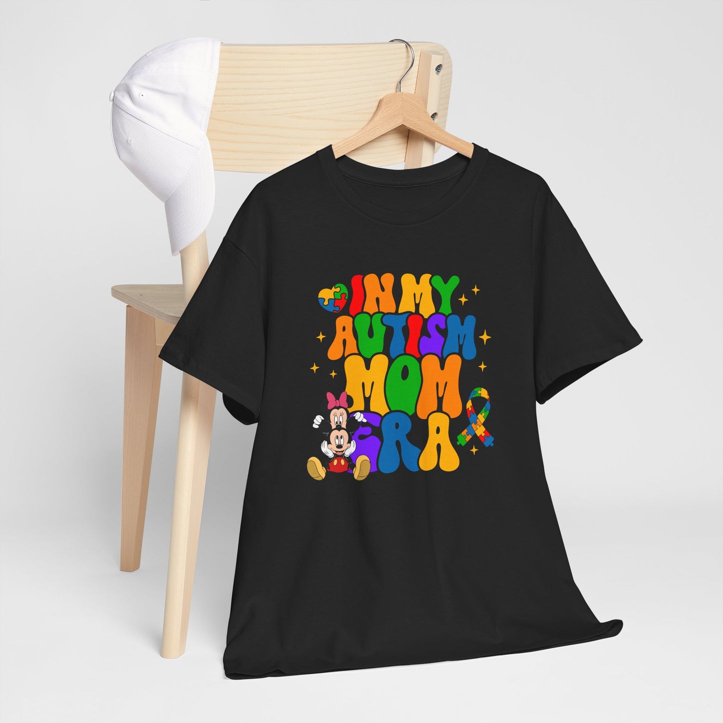 Autism Era Mom T-Shirt – Colorful Puzzle Heart Awareness Tee
