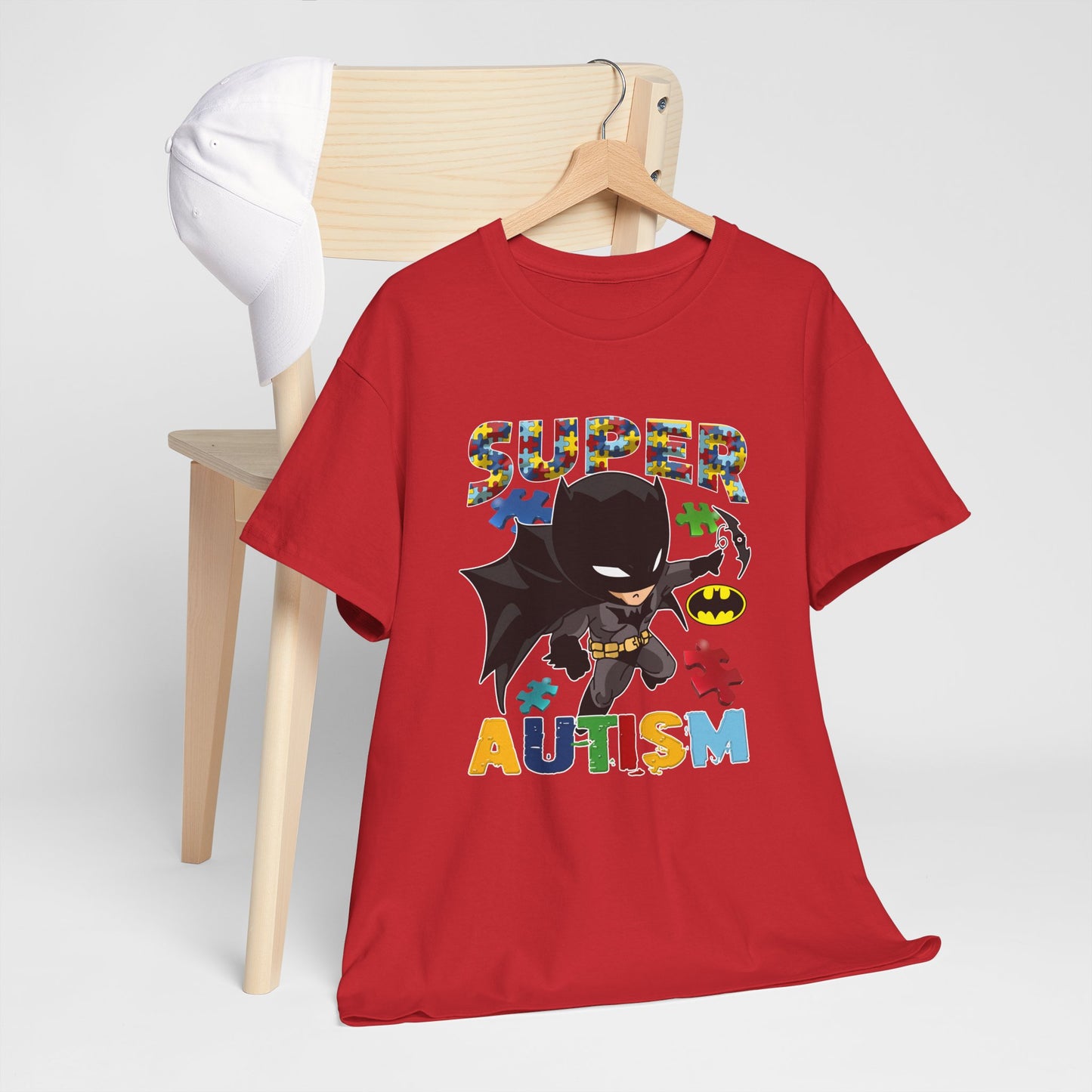 Super Autism T-Shirt — Kids' Puzzle-Heart Hero Tee for Autism Awareness
