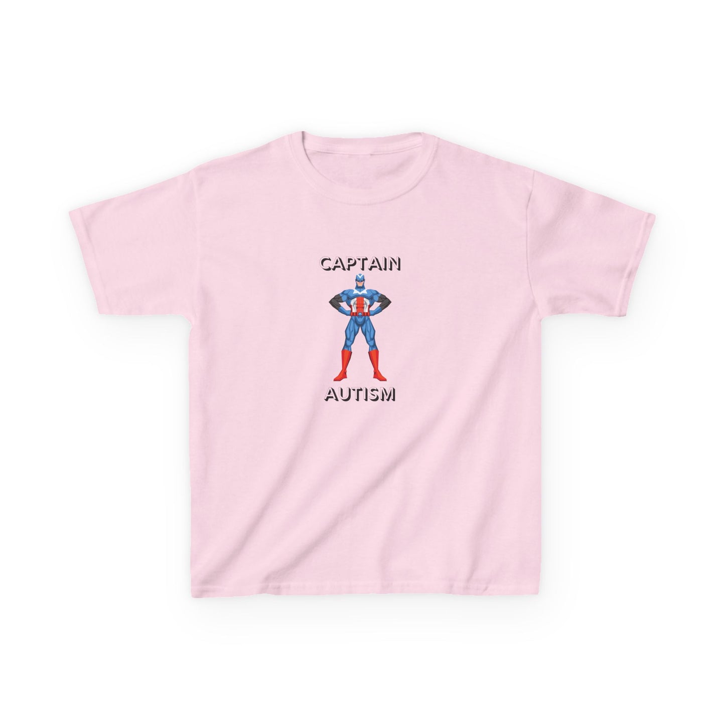 Kids Captain Autism Tee - Heavy Cotton T-Shirt for Awareness and Support