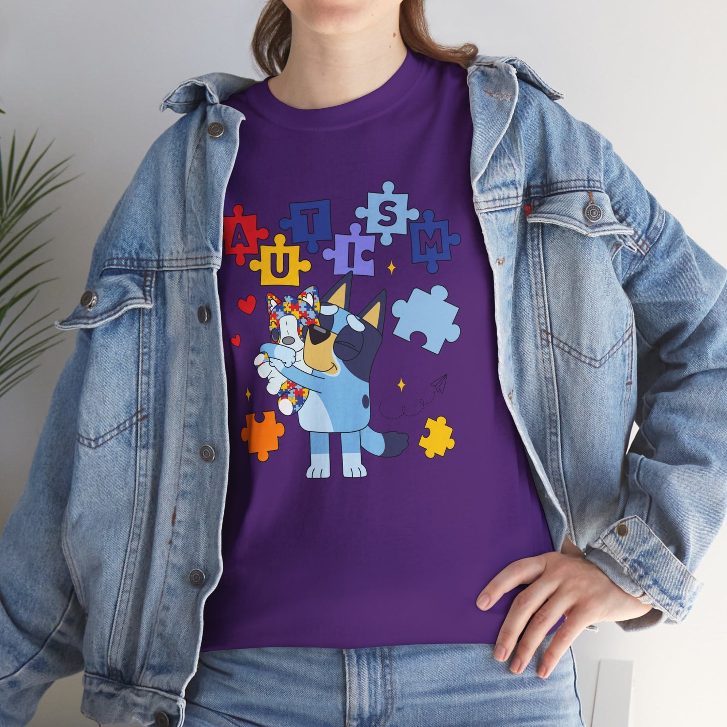 Autism Awareness Puzzle Puppy T-Shirt — Cute Supportive Autism Design