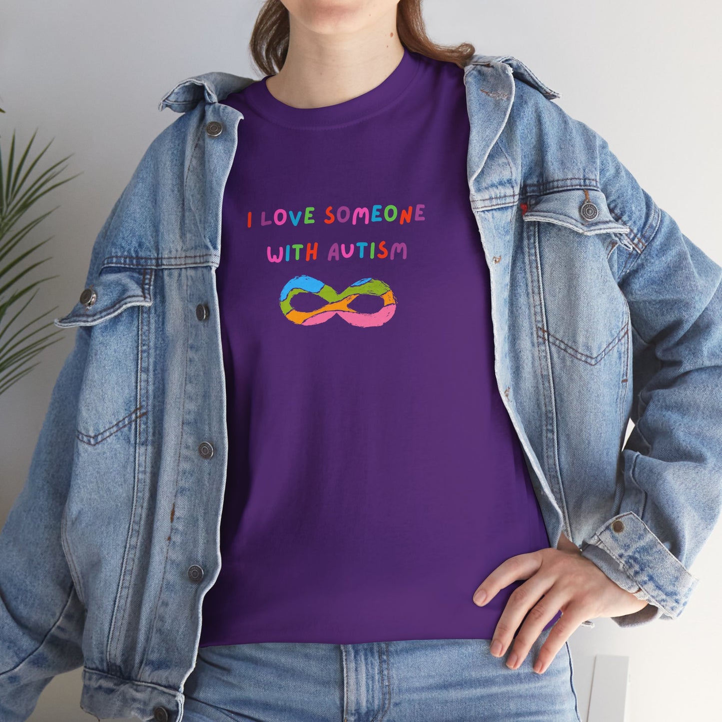 I Love Someone with Autism Unisex Heavy Cotton Tee