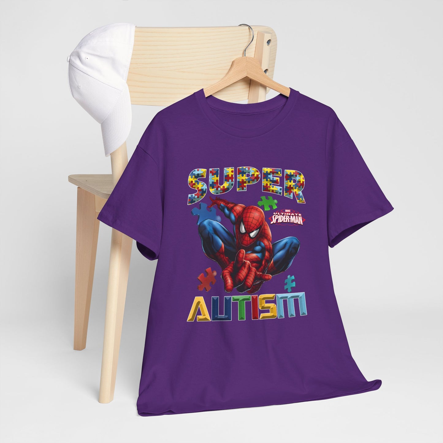 Autism Awareness T-Shirt — "Super Autism" Colorful Puzzle Design