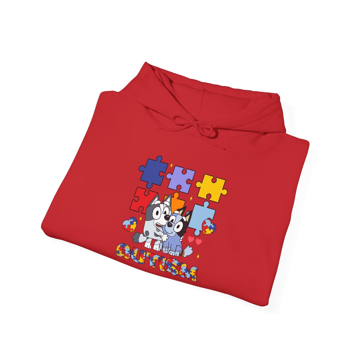 Autism Awareness Puzzle Hoodie — Cute Cat Design "Autism"