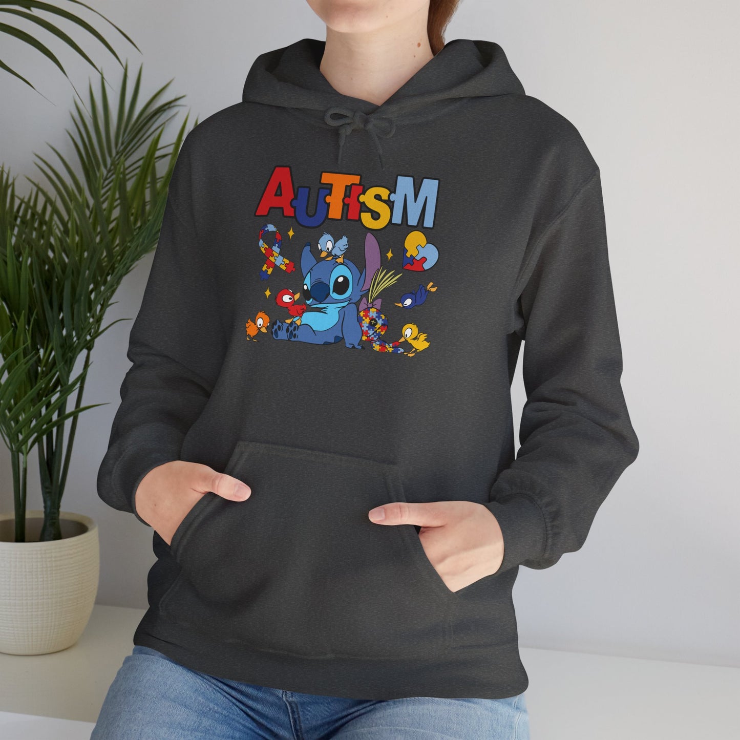 Autism Awareness Hoodie — Colorful Puzzle Heart Support Design
