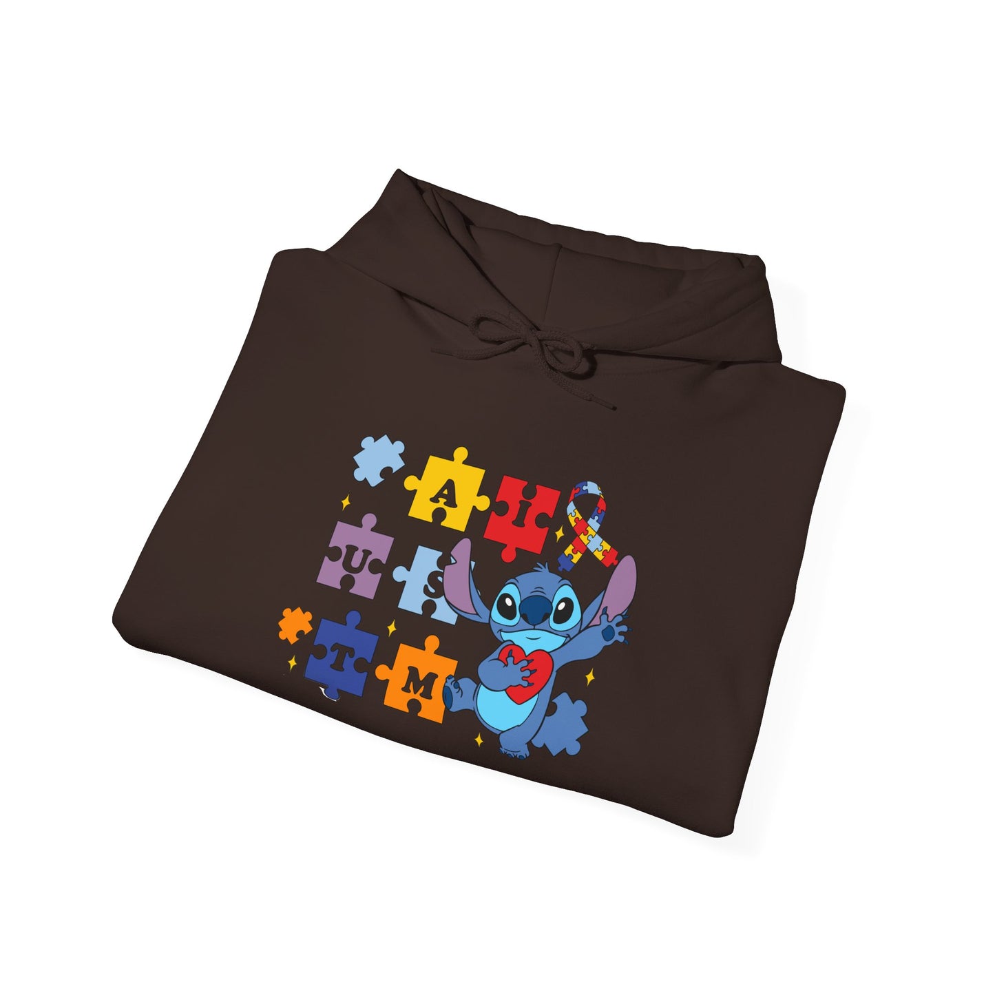Autism Awareness Hoodie — Puzzle Heart Ribbon Design