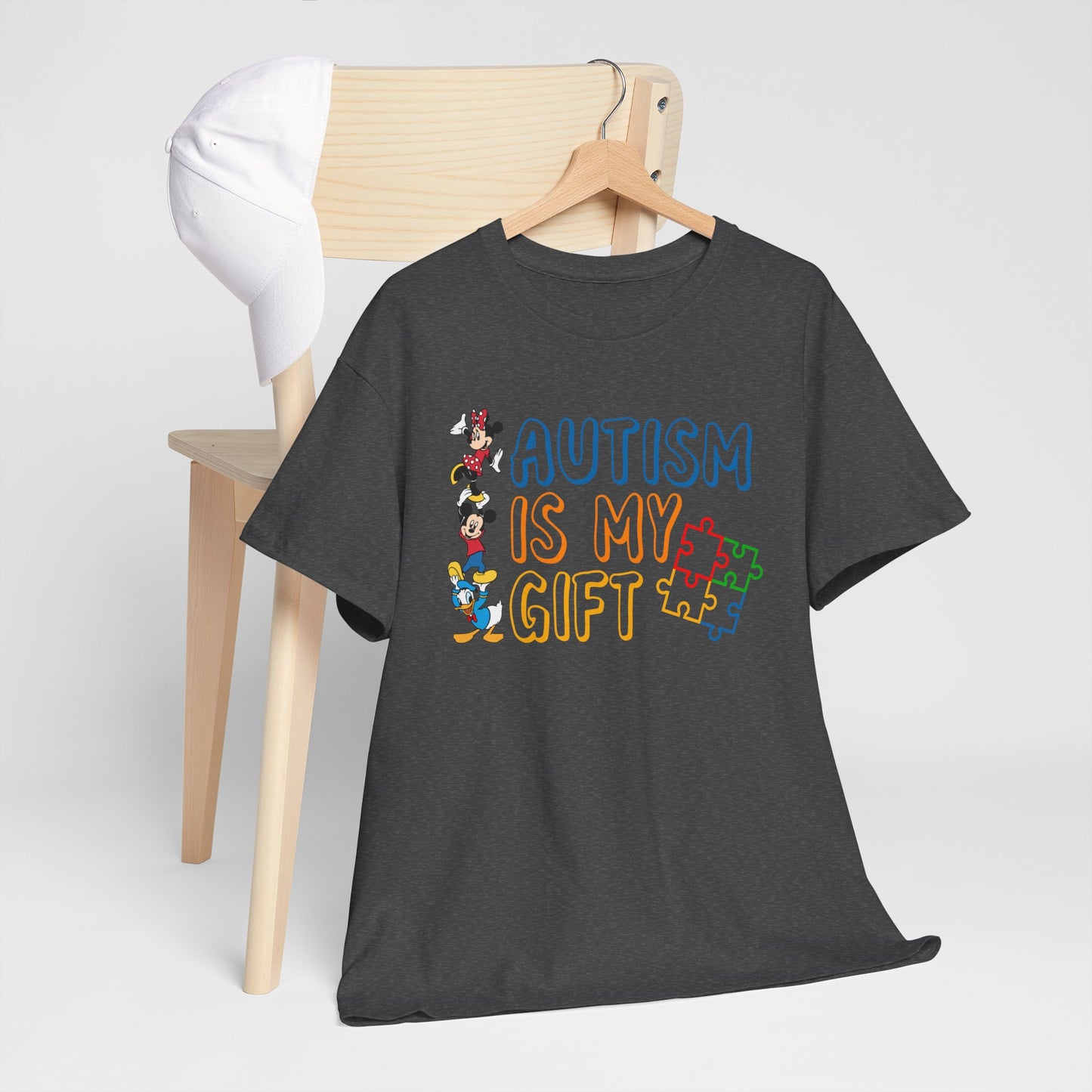 Autism Is My Gift T-Shirt — Colorful Puzzle Piece Awareness Tee