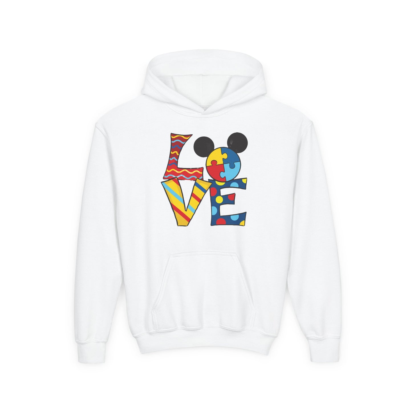 Colorful Puzzle Love Youth Hoodie