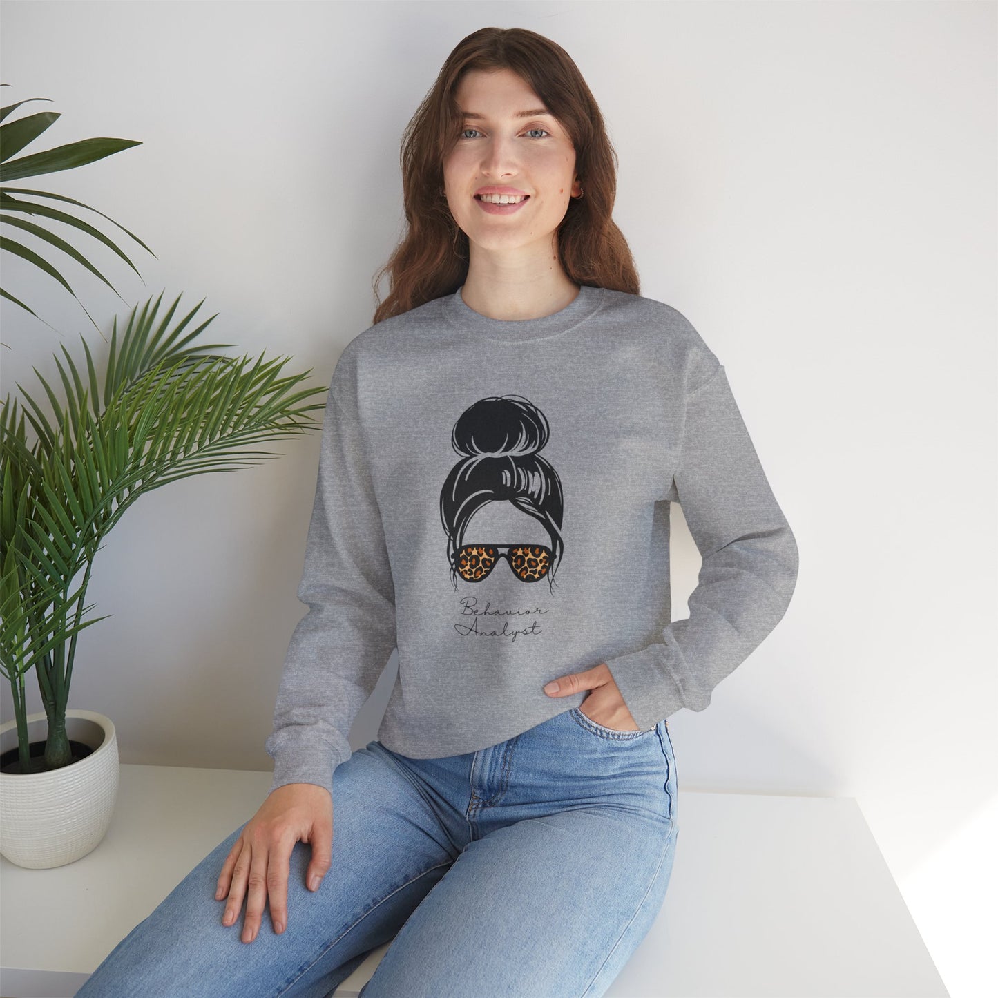 Behavior Analyst Bun Crewneck Sweatshirt