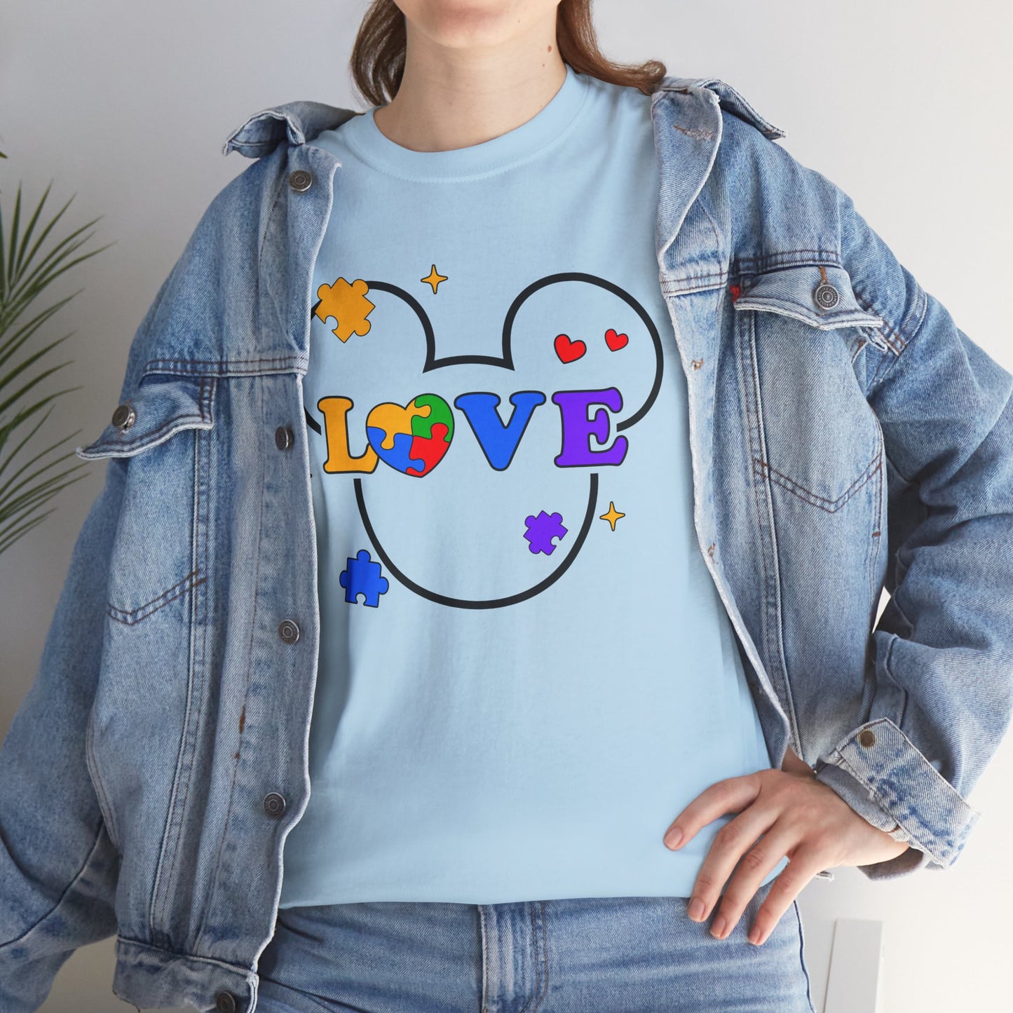 Love Puzzle T‑Shirt — Autism Awareness Heart Tee