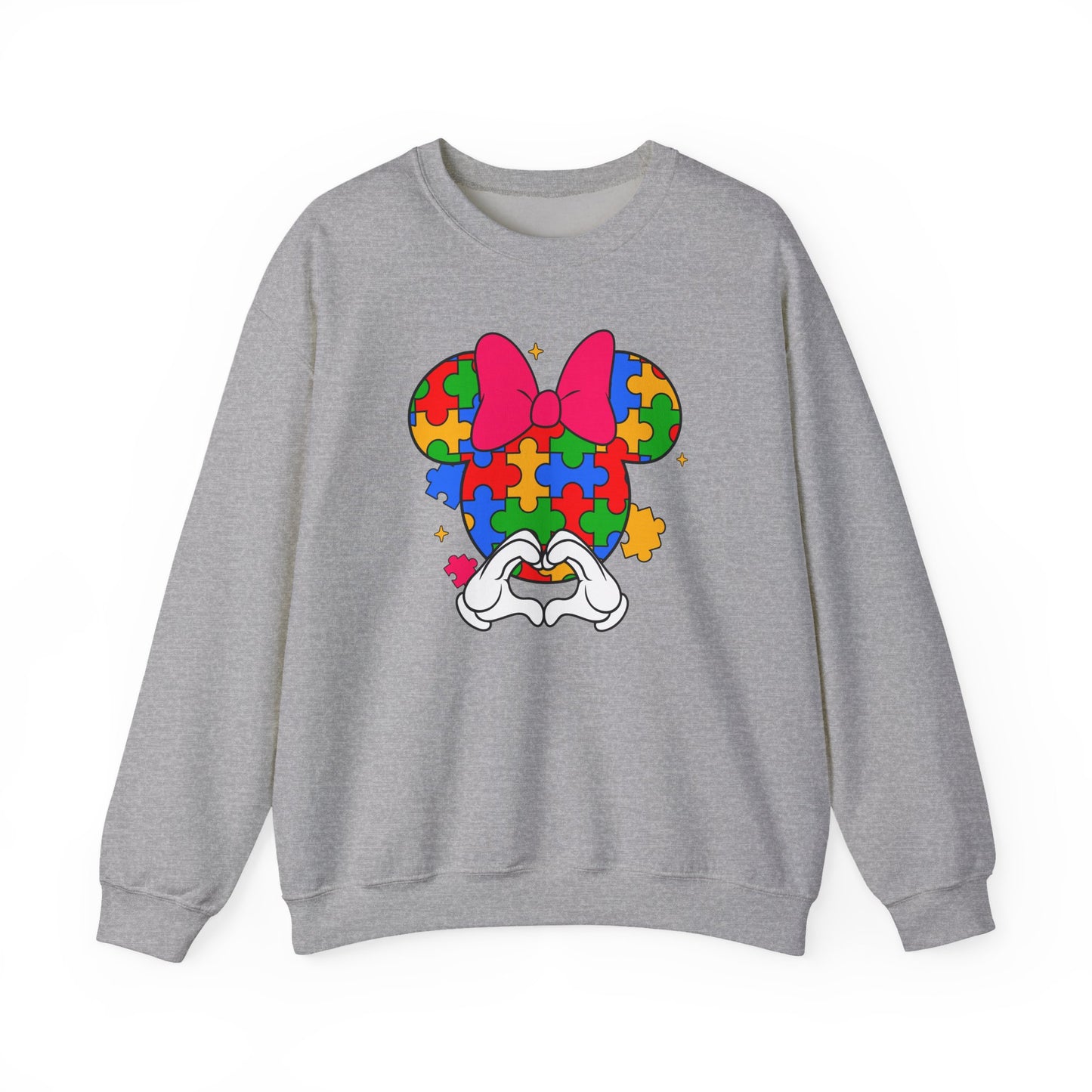 Autism Puzzle Minnie Crewneck Sweatshirt
