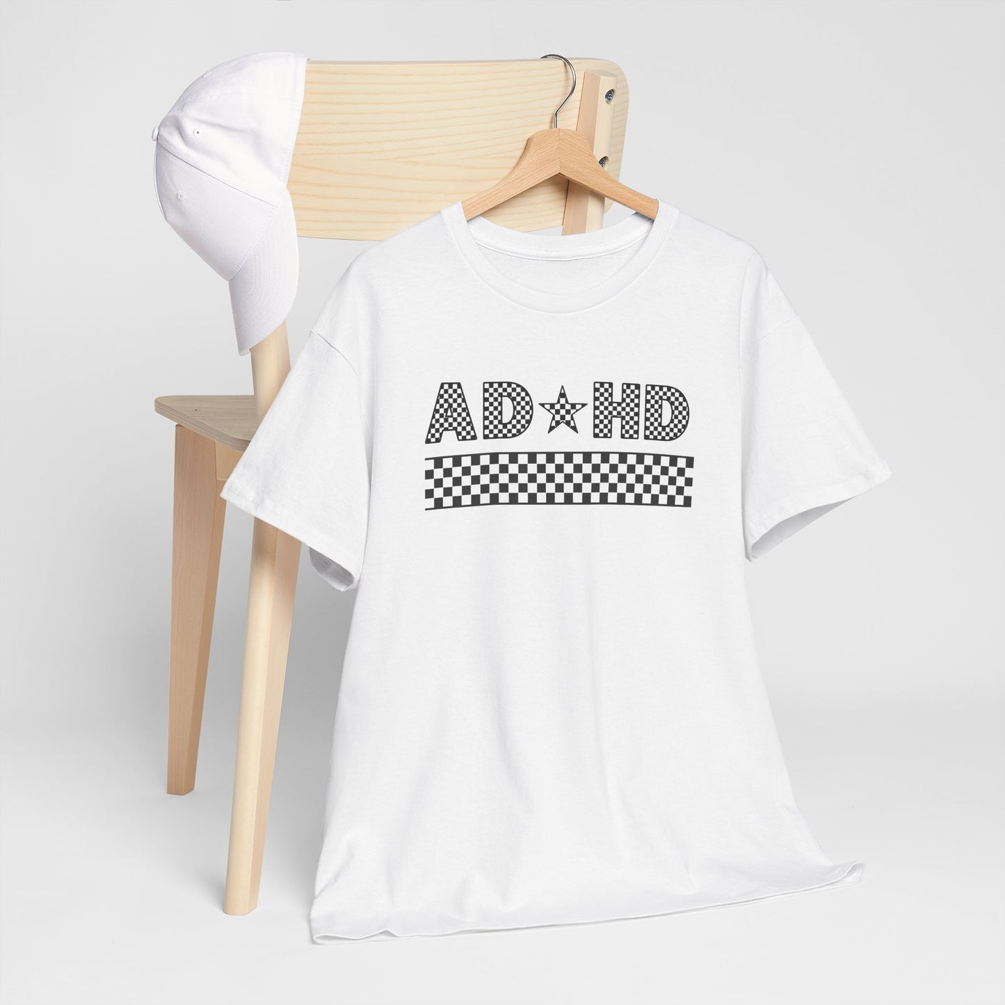 ADHD Vibes Unisex Heavy Cotton Tee - Comfortable Graphic Tee for Mental Health Awareness, Casual Wear, Gifts for Friends, Self-Care
