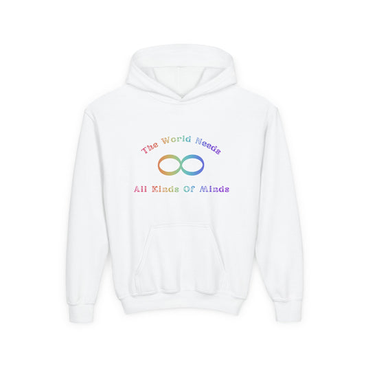 Inclusive Minds Youth Hoodie - The World Needs All Kinds of Minds