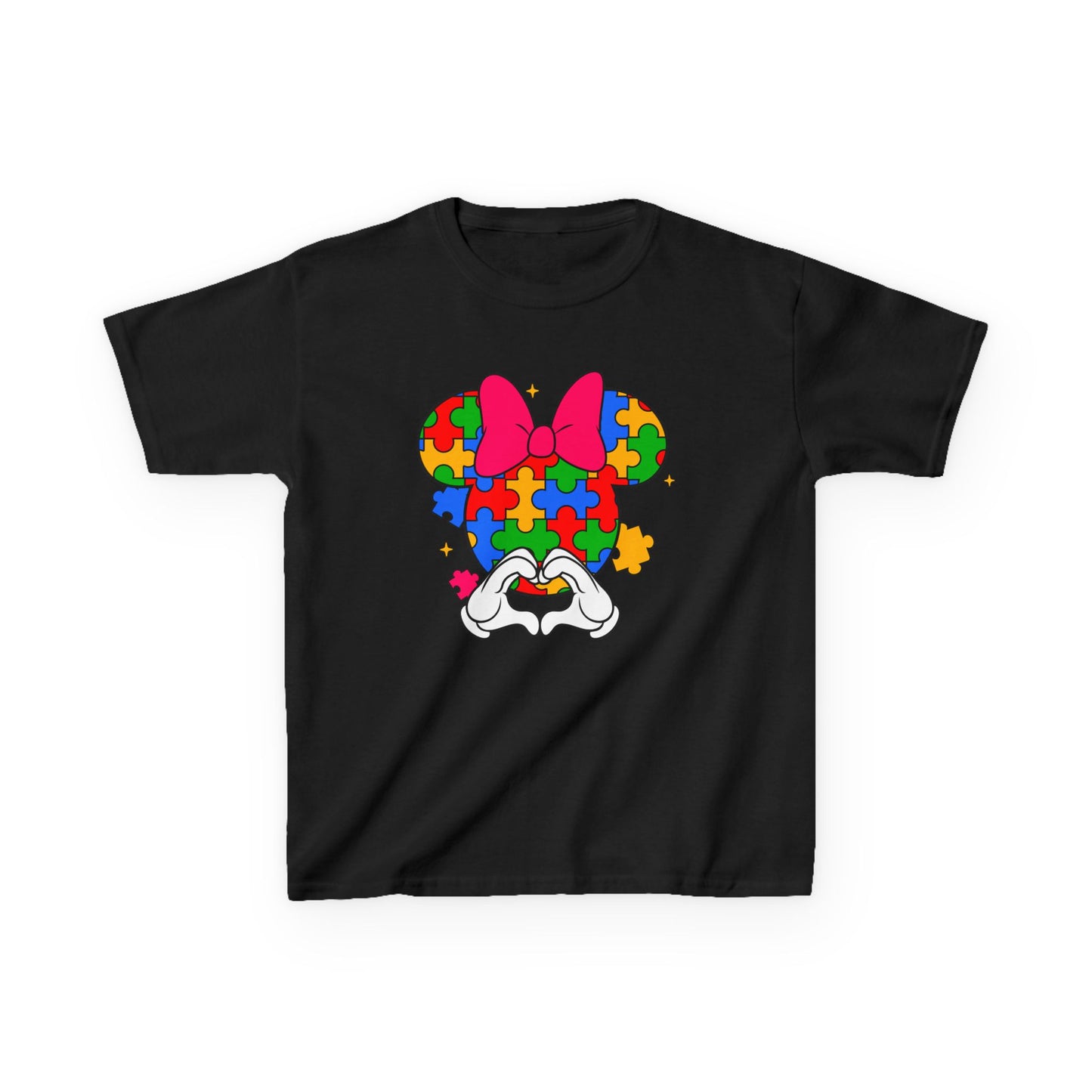 Autism Awareness Puzzle Minnie Kids T-Shirt