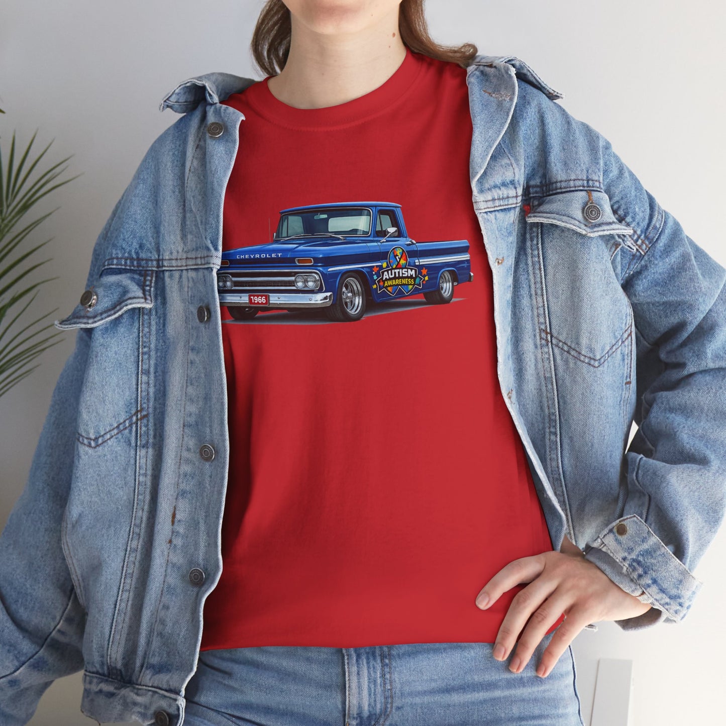 Classic Blue Pickup Truck T‑Shirt — Vintage Chevy C10 Graphic Tee