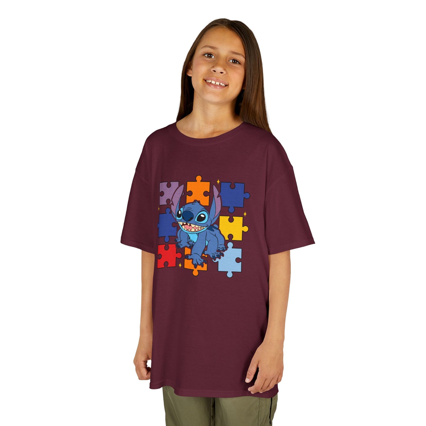 Autism Puzzle Stitch Kids Tee