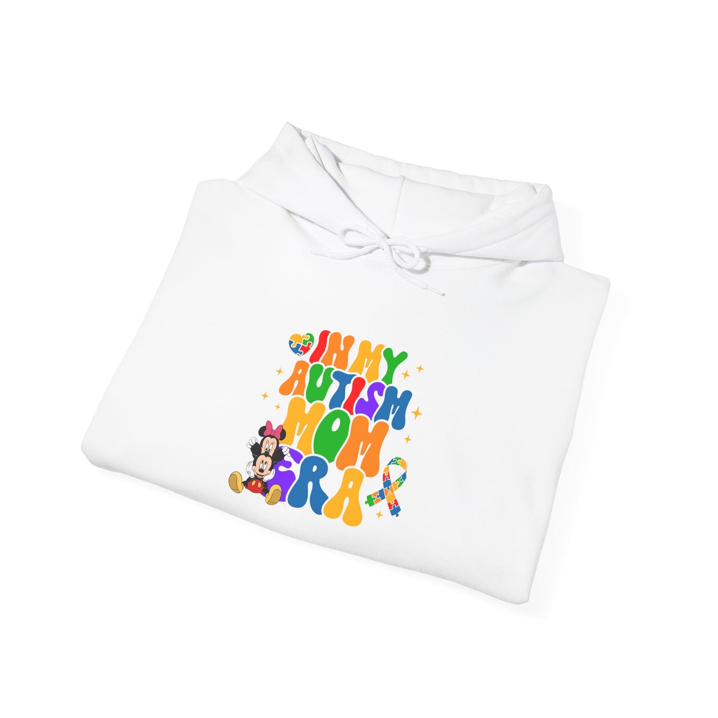 Autism Mom Hoodie — Colorful Puzzle Heart Design (Autism Awareness)