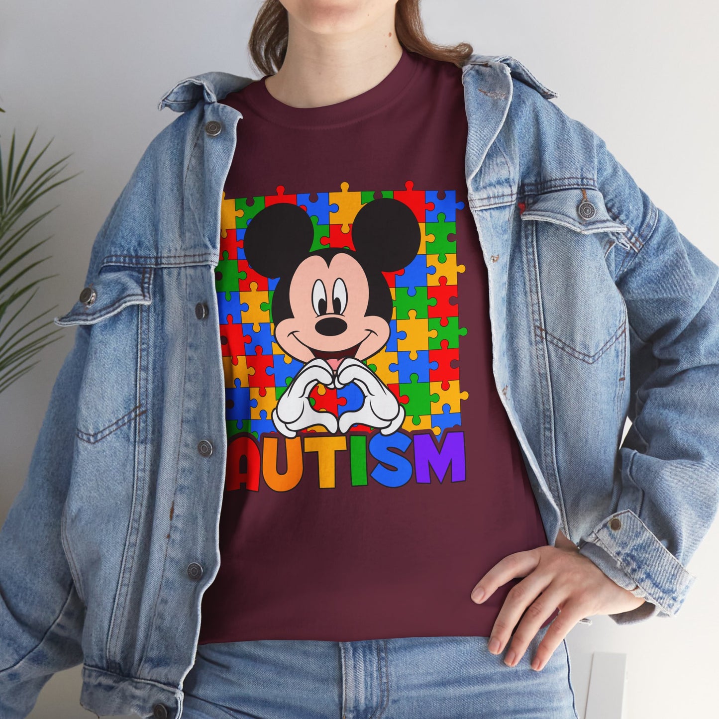 Autism Awareness T-Shirt — Colorful Puzzle Heart Design